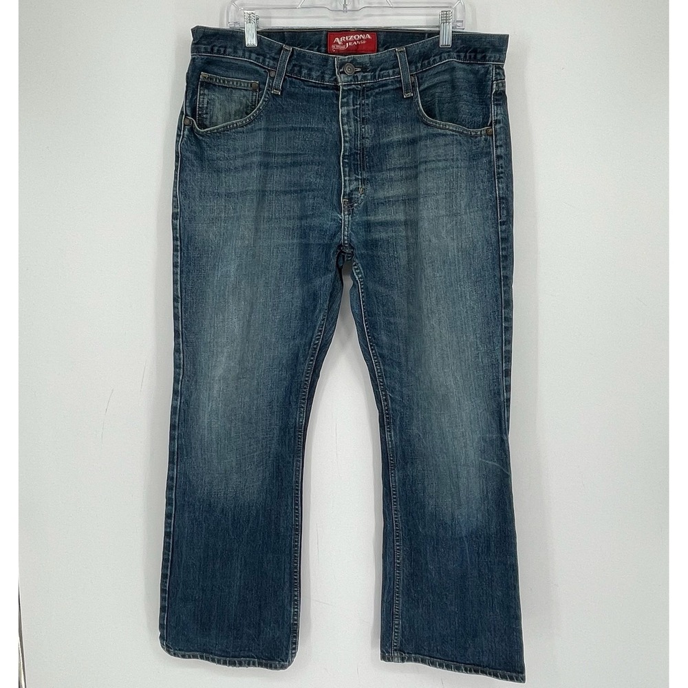 Arizona Men's Y2K Blue Original Boot Cut Western Work Denim Jeans Size 38x30